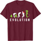L'évolution de l'homme extraterrestre Manche Longue T-Shirt - T-Shirt | Maroon