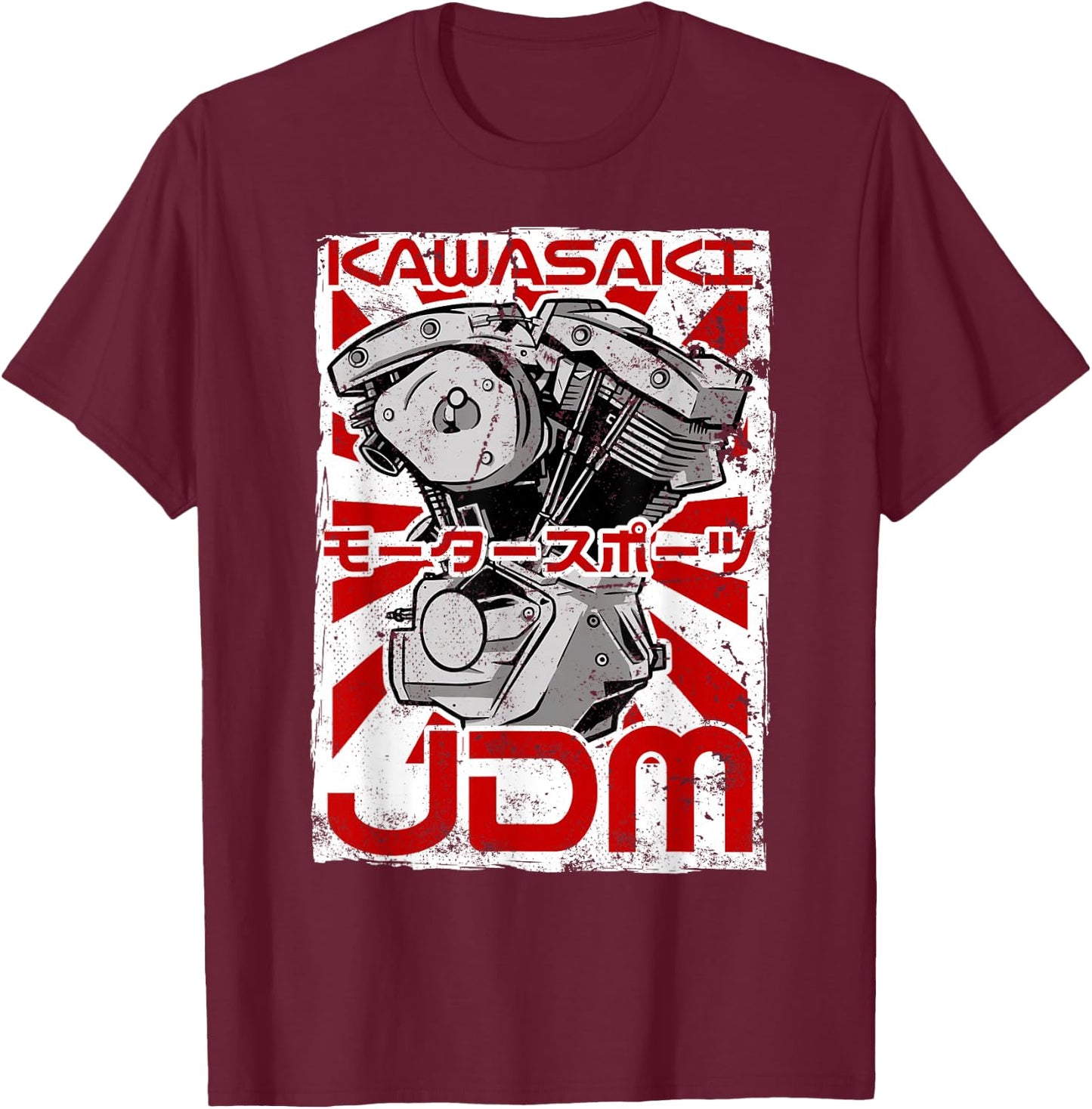 Kawasaki City 90s Retro Japan Aesthetics 80s Kawasaki , black T-Shirt - T-Shirt | Maroon