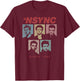 NSYNC Offiziell seit 1995 in Schwarz, -Erwachsene, -Kinder, Klassisch, Kurzarm, Einfarbig, Small, Standardlänge, Imported T-Shirt - T-Shirt | Maroon