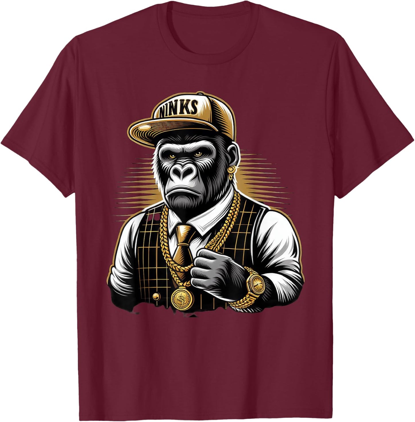 Hip Hop Kostüm Junge , black, S T-Shirt - T-Shirt | Maroon