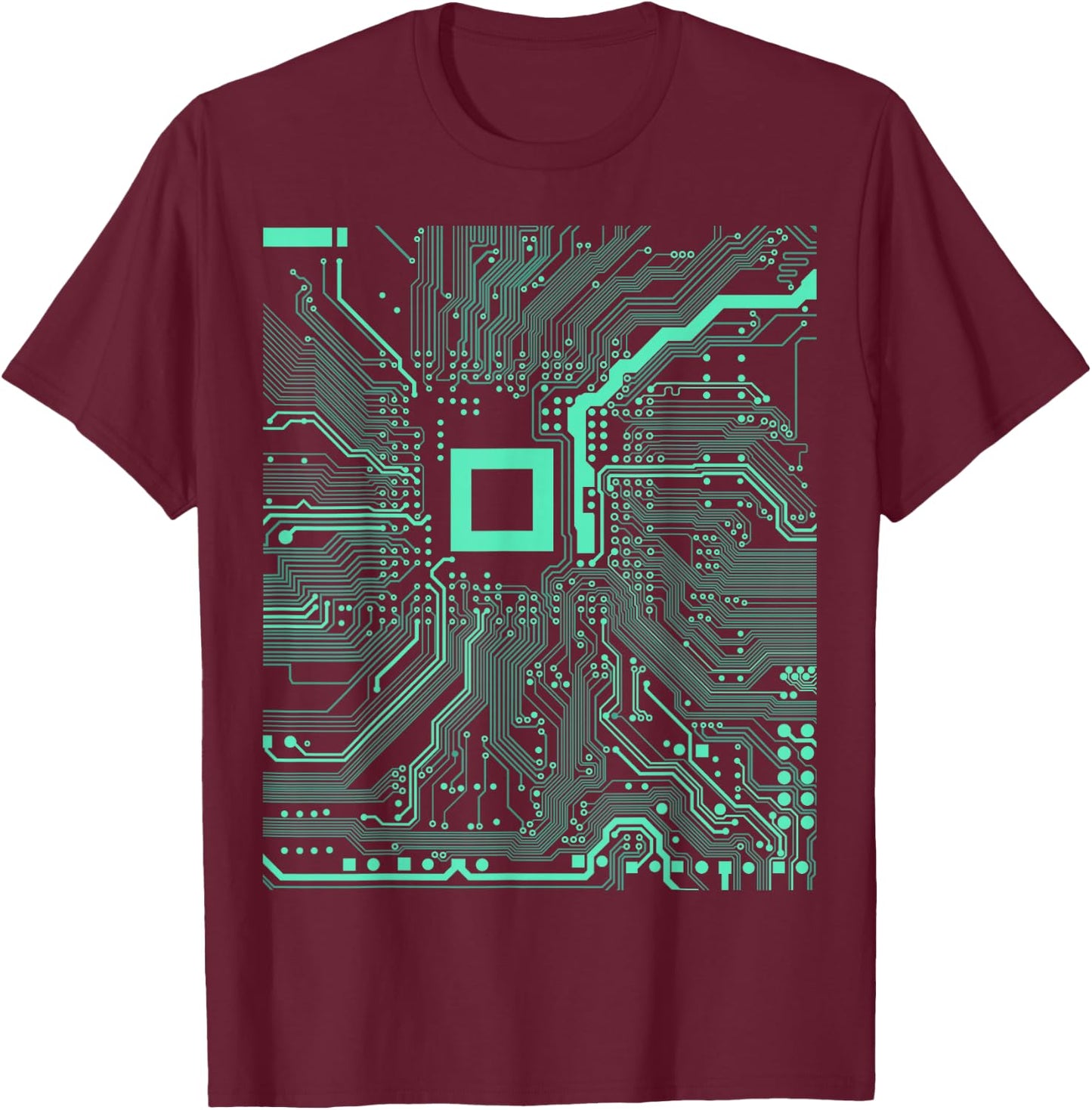 Computer Circuit Board Electronics Technician T-Shirt - T-Shirt | Maroon