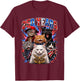 America 250th Anniversary USA Cat 4th of July Patriotic Kids T-Shirt - T-Shirt | Maroon