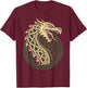 Jörmungandr The World Serpent – Norse Viking Dragon T-Shirt - T-Shirt | Maroon