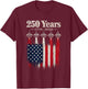 250 Anniversary USA Flag T-Shirt - T-Shirt | Maroon