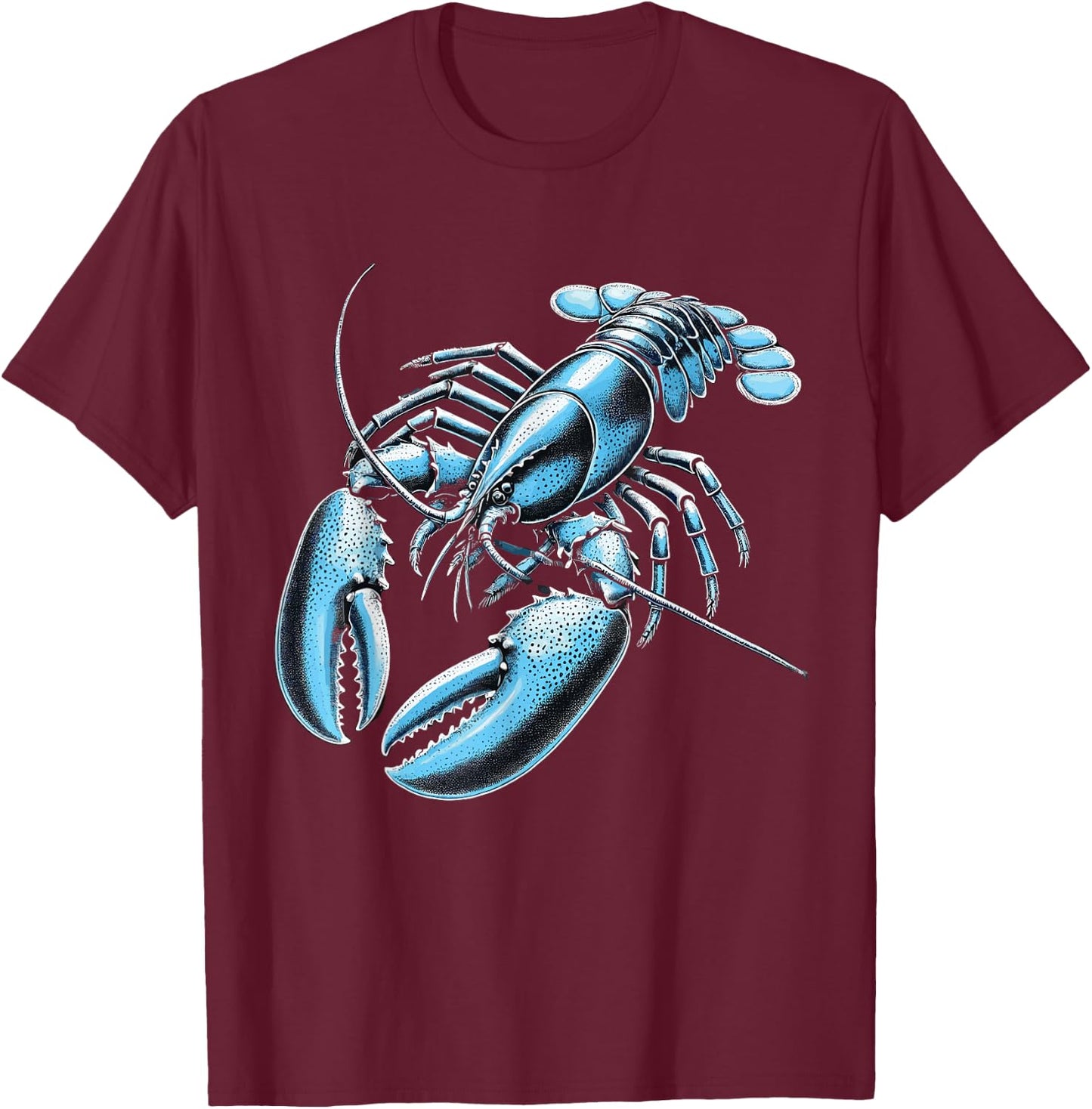 Blue Lobste Crustacean Lover Seafood Enthusiast T-Shirt - T-Shirt | Maroon