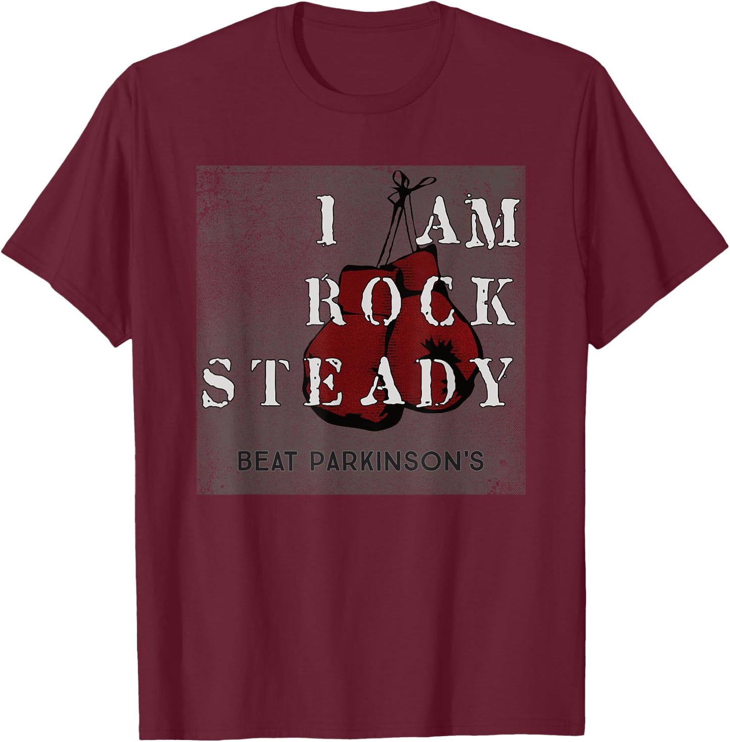 Rock Steady Boxing Parkinson's T-Shirt - T-Shirt | Maroon