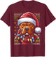Christmas Pit bull Xmas Pit Bull Mom Dog Lover Santa T-Shirt - T-Shirt | Maroon