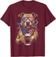 Loyal Pit Bull Lunettes de Soleil Motif Drapeau américain T-Shirt - T-Shirt | Maroon