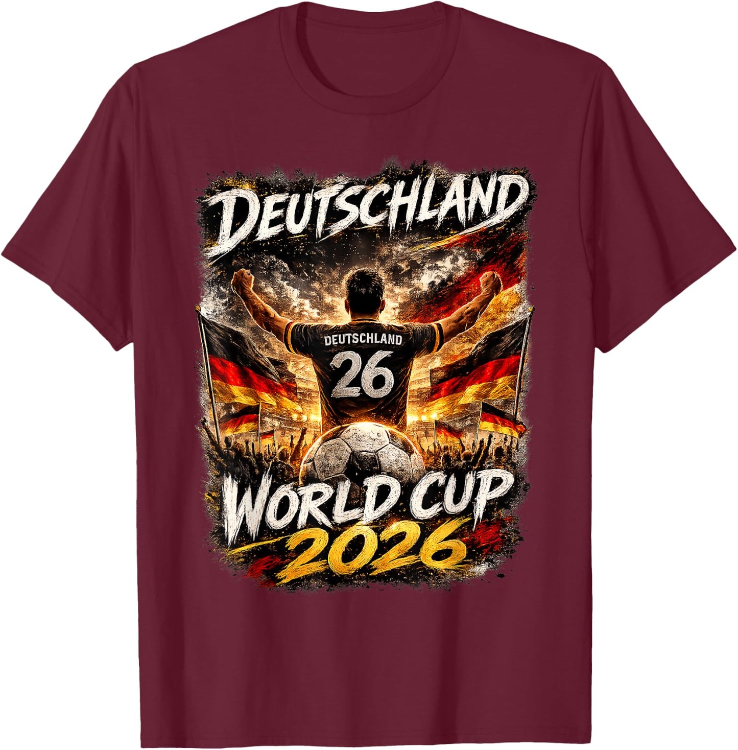 Soccer - WM World Cup 2026 Germany T-Shirt - T-Shirt | Maroon