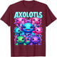 Axolotl Kawaii Funny Axolotls Animals T-Shirt - T-Shirt | Maroon