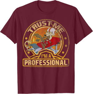 Looney Tunes Wile E. Coyote Trust Me I'm A Professional Short Sleeve T-Shirt - T-Shirt | Maroon