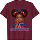Haitian Princess Melanin Haiti Flag for Black Kids Girls T-Shirt - T-Shirt | Maroon