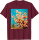 Van Gogh's Artistic Almond Blossom Starry Night T-Shirt - T-Shirt | Maroon