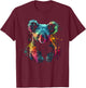Koala Bunt Kunstwerk - Tiermotiv Kunst Tier Koala T-Shirt - T-Shirt | Maroon
