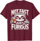 Sloth not fast just furious, chilling sloth giftidea T-Shirt - T-Shirt | Maroon