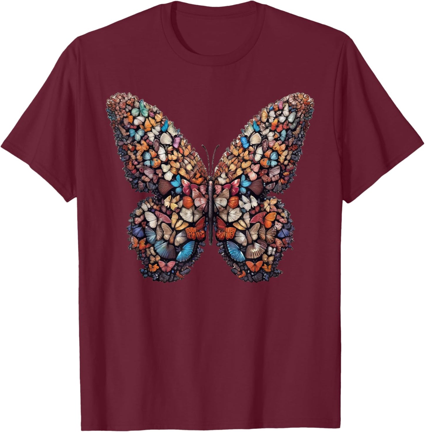 Beautiful Butterflies Butterfly Lover T-Shirt - T-Shirt | Maroon