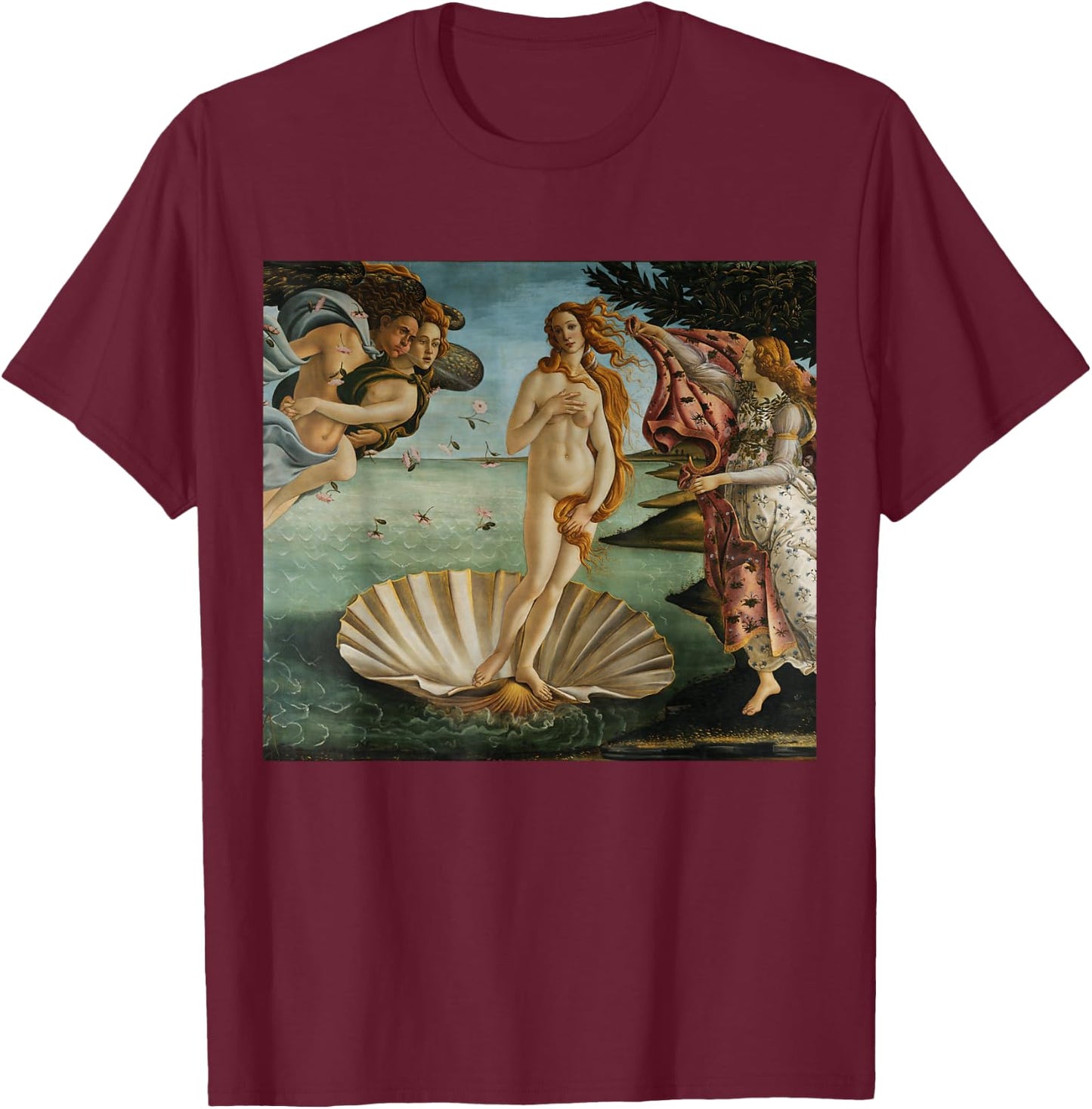 Die Geburt der Venus T-Shirt - T-Shirt | Maroon