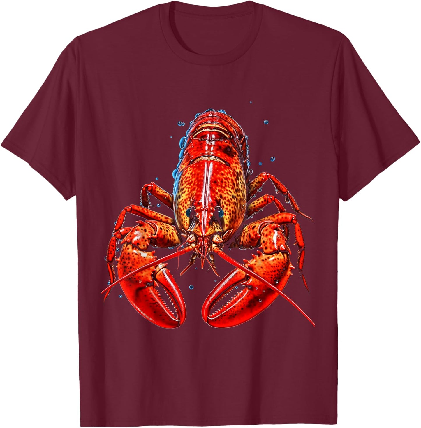 Lobster Animal Zoo Illustration Lobster T-Shirt - T-Shirt | Maroon