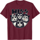 Cute Hiss Cats Rock Kittens Kitty Rocking Music Cat Lovers T-Shirt - T-Shirt | Maroon