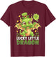 St. Patrick's Day Cute Lucky Dragon Shamrock Rainbow Kids T-Shirt - T-Shirt | Maroon