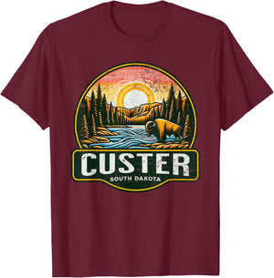 Custer State Park T-Shirt - T-Shirt | Maroon