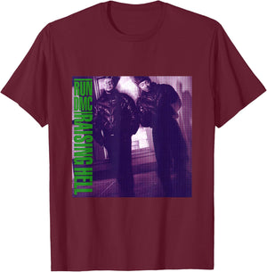 RUN DMC Raising Hell Cover T-Shirt - T-Shirt | Maroon