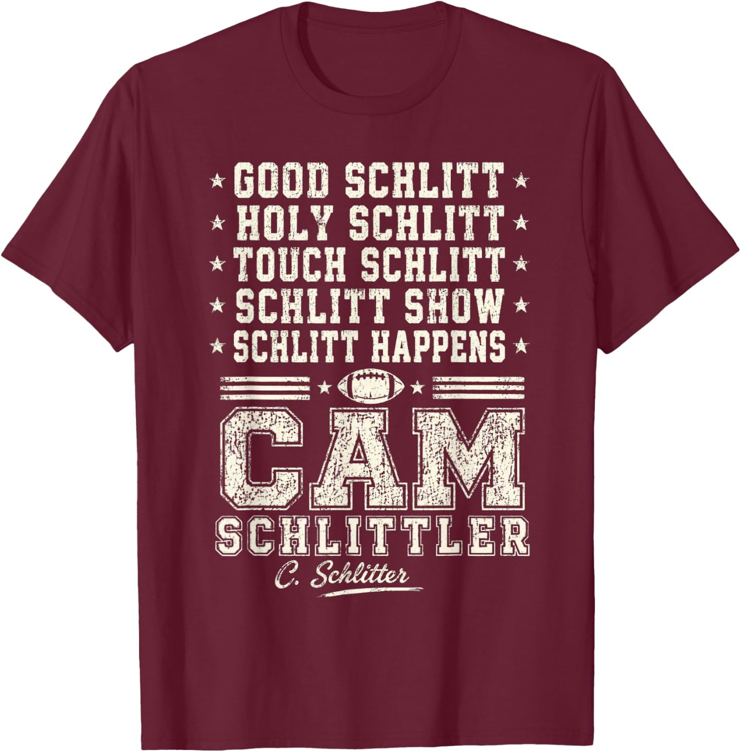 Good Schlitt Holy Schlitt Cam Schlittler Baseball Sarcastic T-Shirt - T-Shirt | Maroon