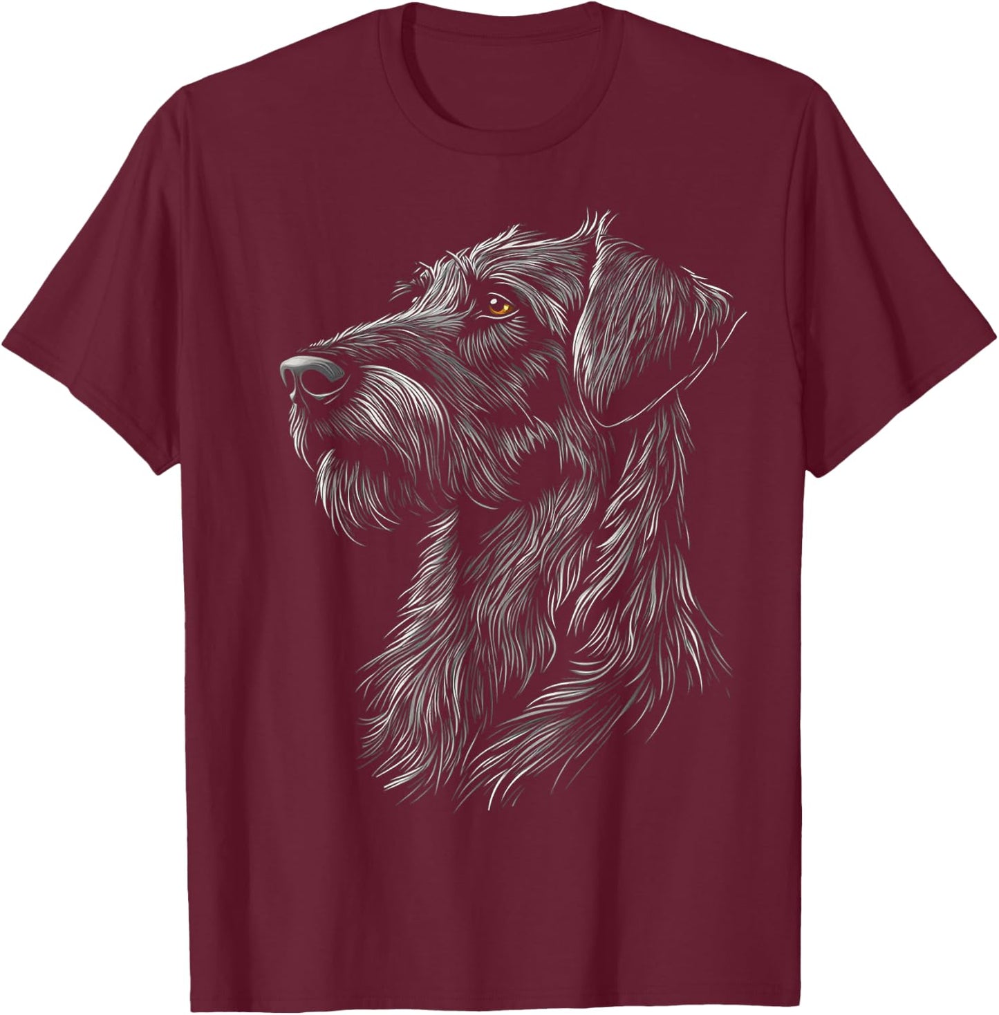 Irish Wolfhound Dog Graphic Pet Illustration Irish Wolfhound Men Women Kids T-Shirt - T-Shirt | Maroon