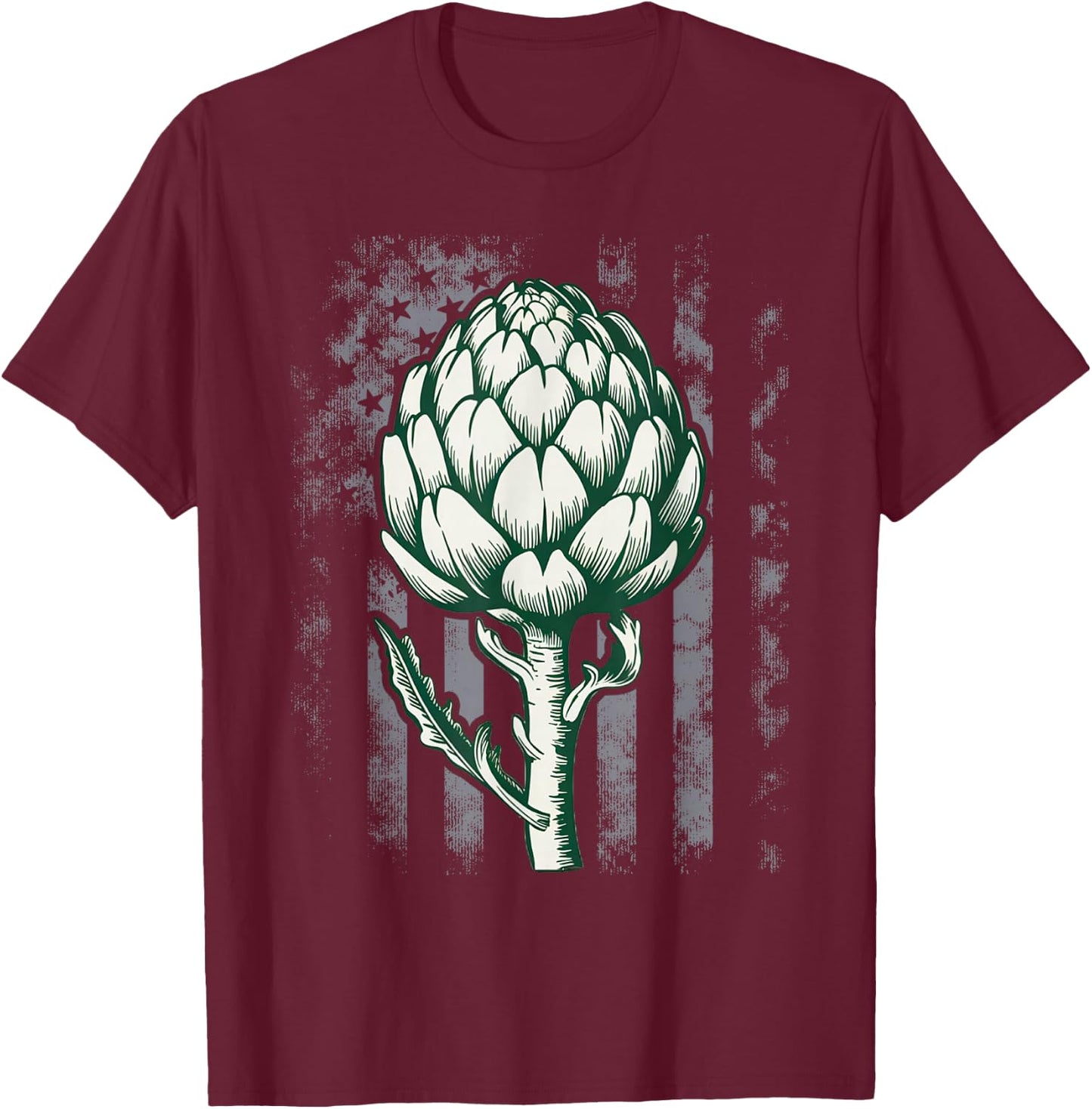 Artichoke Vegetable Artichoke Retro Vintage T-Shirt - T-Shirt | Maroon