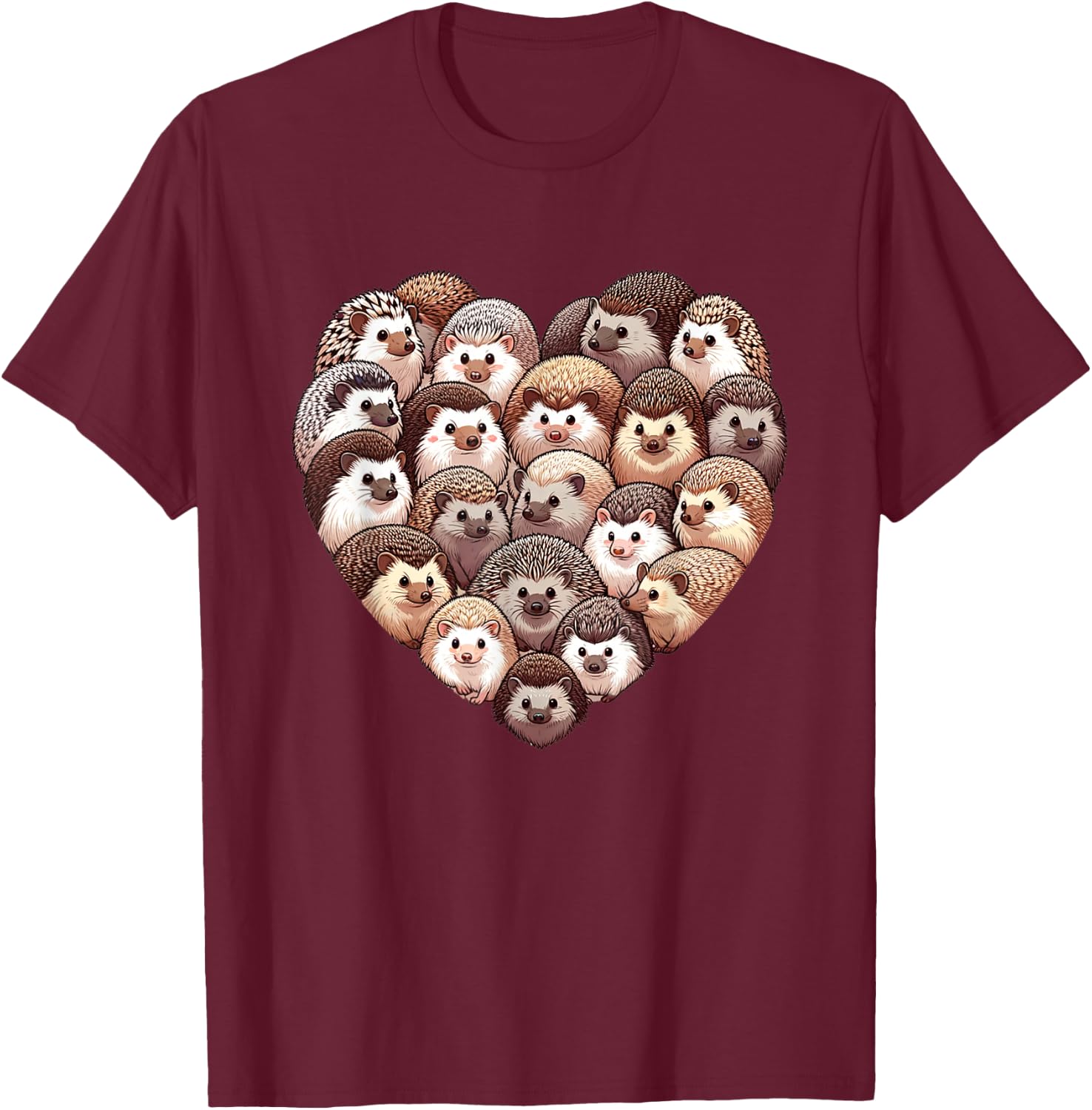 Lovely Hedgehog Lover Hedgehogs T-Shirt - T-Shirt | Maroon