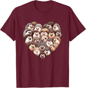 Lovely Hedgehog Lover Hedgehogs T-Shirt - T-Shirt | Maroon