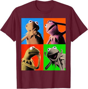 Disney The Muppets Kermit The Frog Pop Art Small T-Shirt - T-Shirt | Maroon