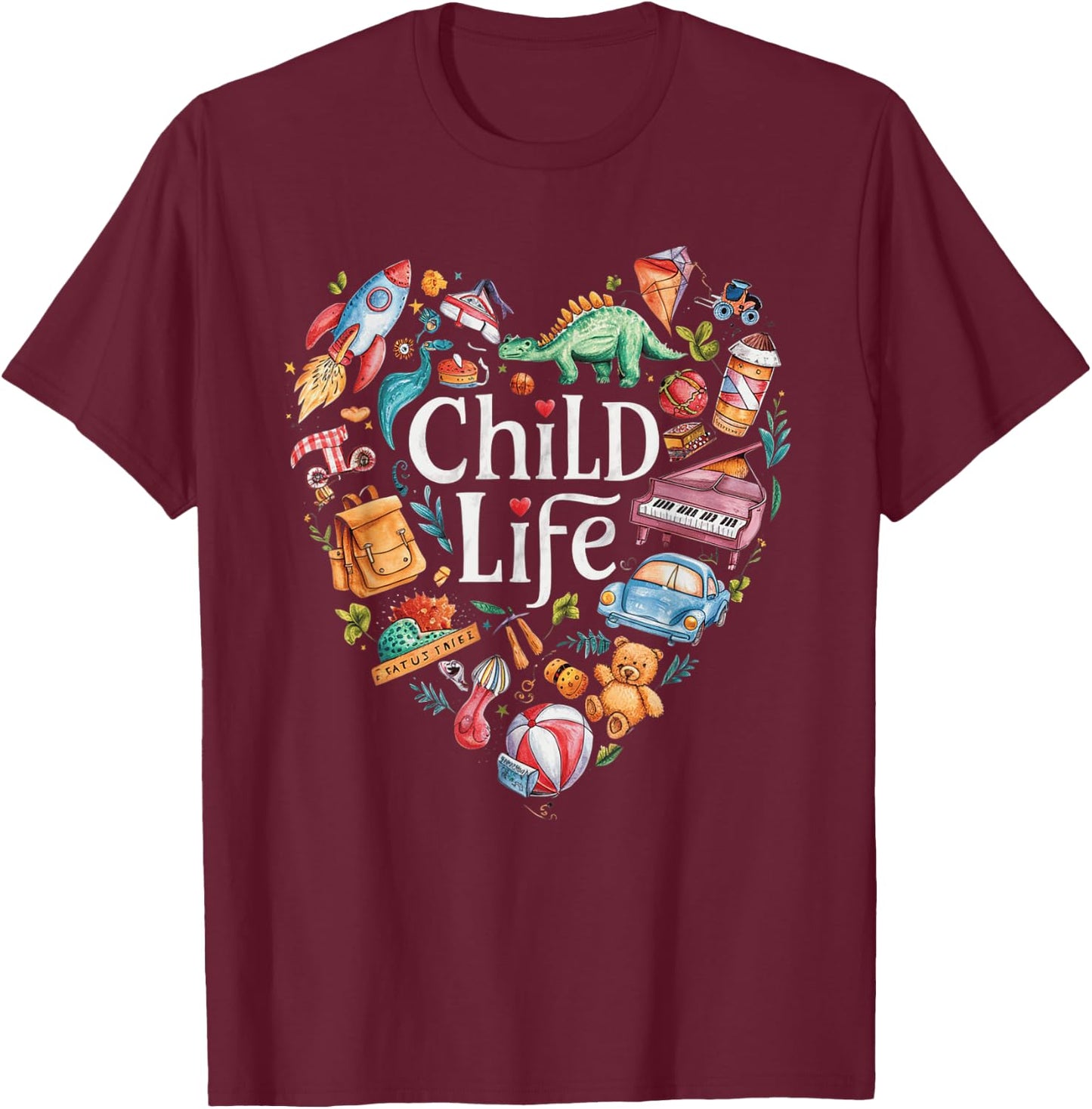 Child Life Specialist Play Therapy Intern T-Shirt - T-Shirt | Maroon