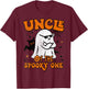 Uncle of the Spooky One Retro Matching Family Halloween T-Shirt - T-Shirt | Maroon