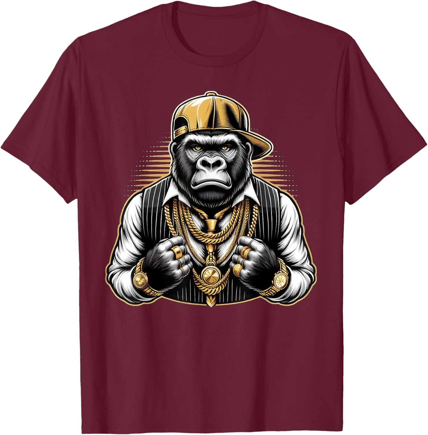 Rapper , black T-Shirt - T-Shirt | Maroon
