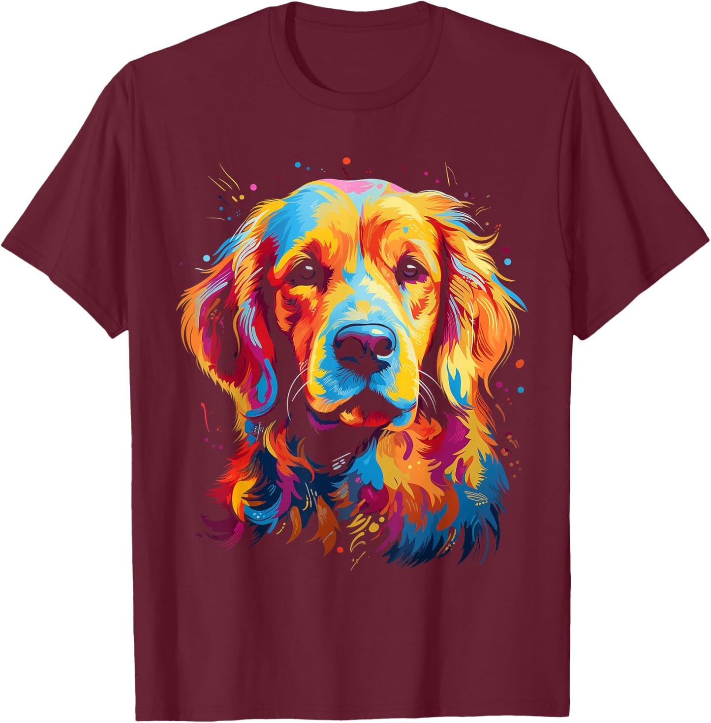 Golden retriever puppy dog T-Shirt - T-Shirt | Maroon