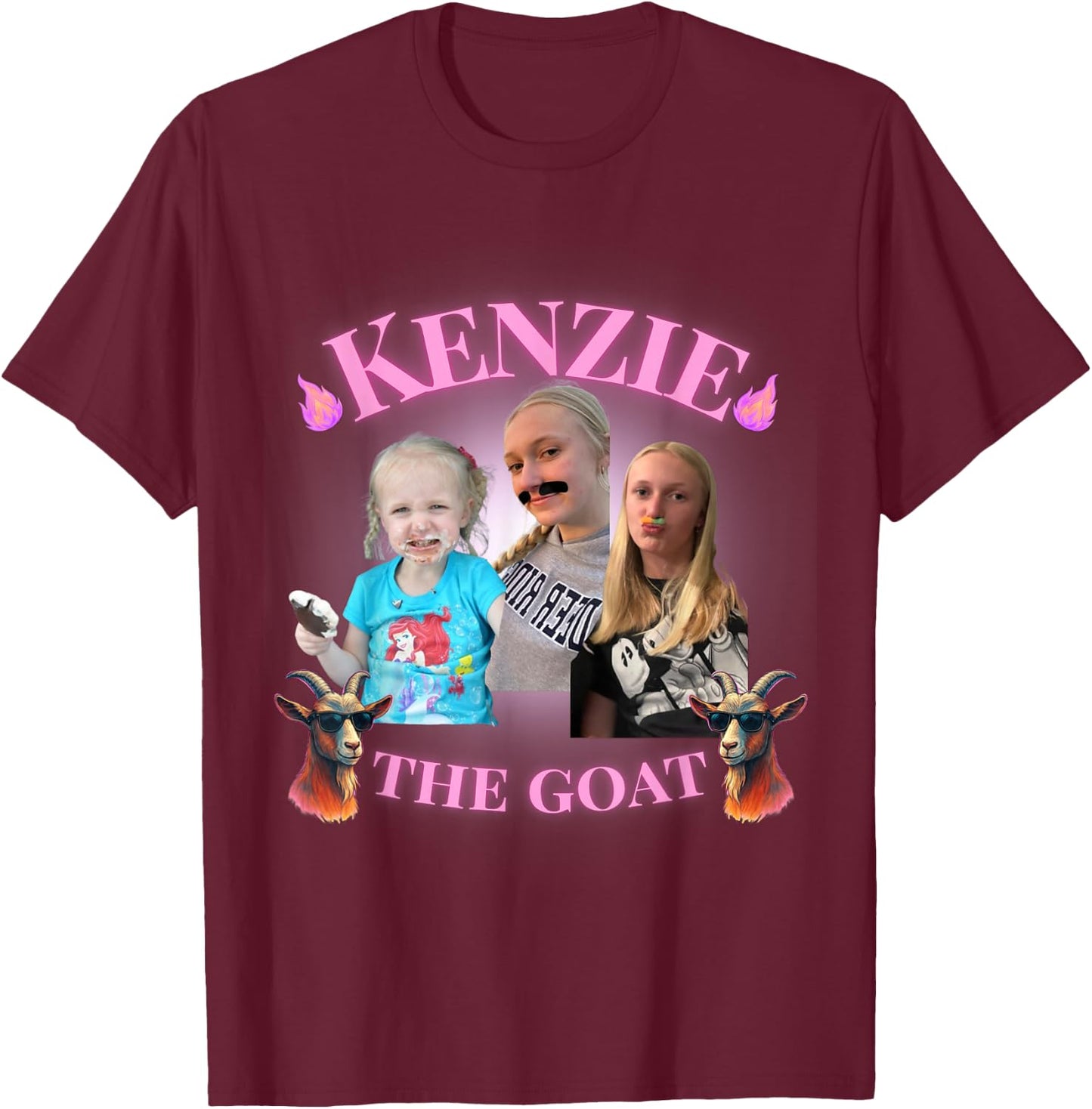 Kenzie is the Goat T-Shirt - T-Shirt | Maroon