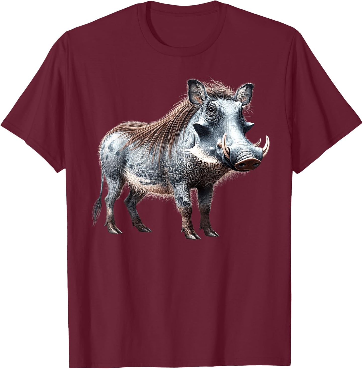 Warthog , Black, S T-Shirt - T-Shirt | Maroon