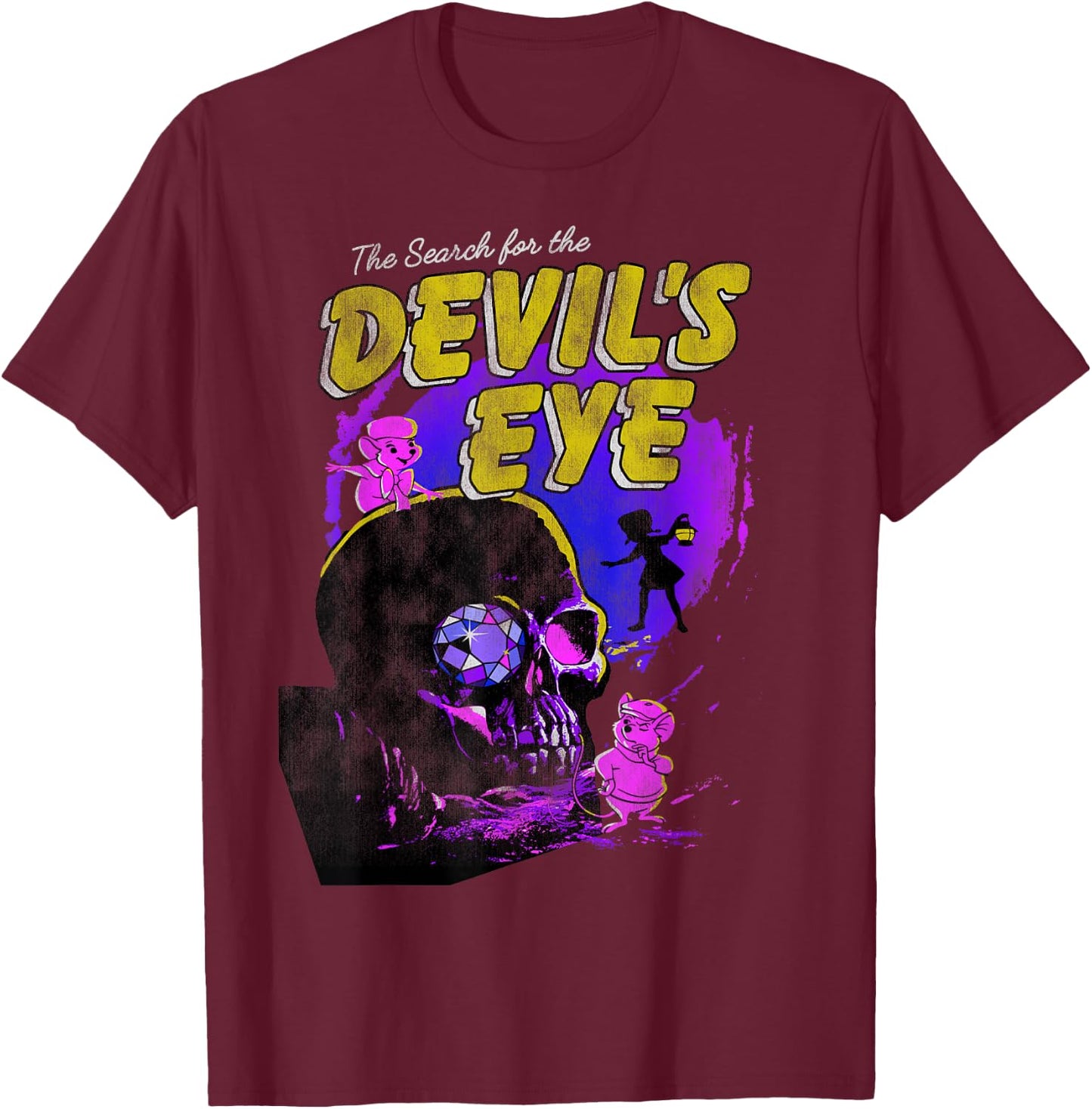 Disney The Rescuers Search For The Devil's Eye T-Shirt - T-Shirt | Maroon