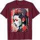 Hip Hop Y2K Vintage Hipster Edgy Urban Streetwear Geisha T-Shirt - T-Shirt | Maroon