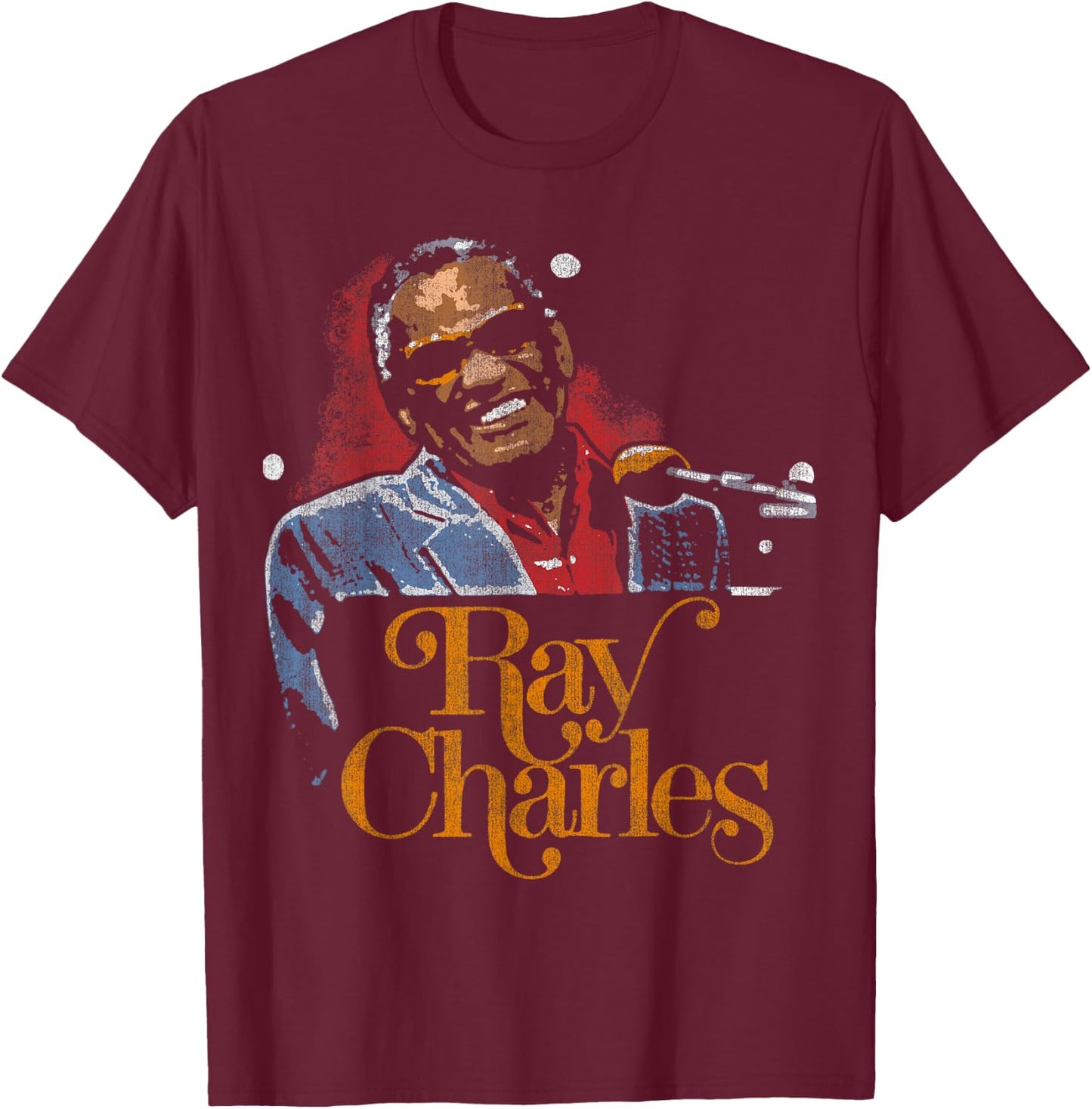 Ray Charles - Ein Millionen-Dollar-Lächeln T-Shirt - T-Shirt | Maroon