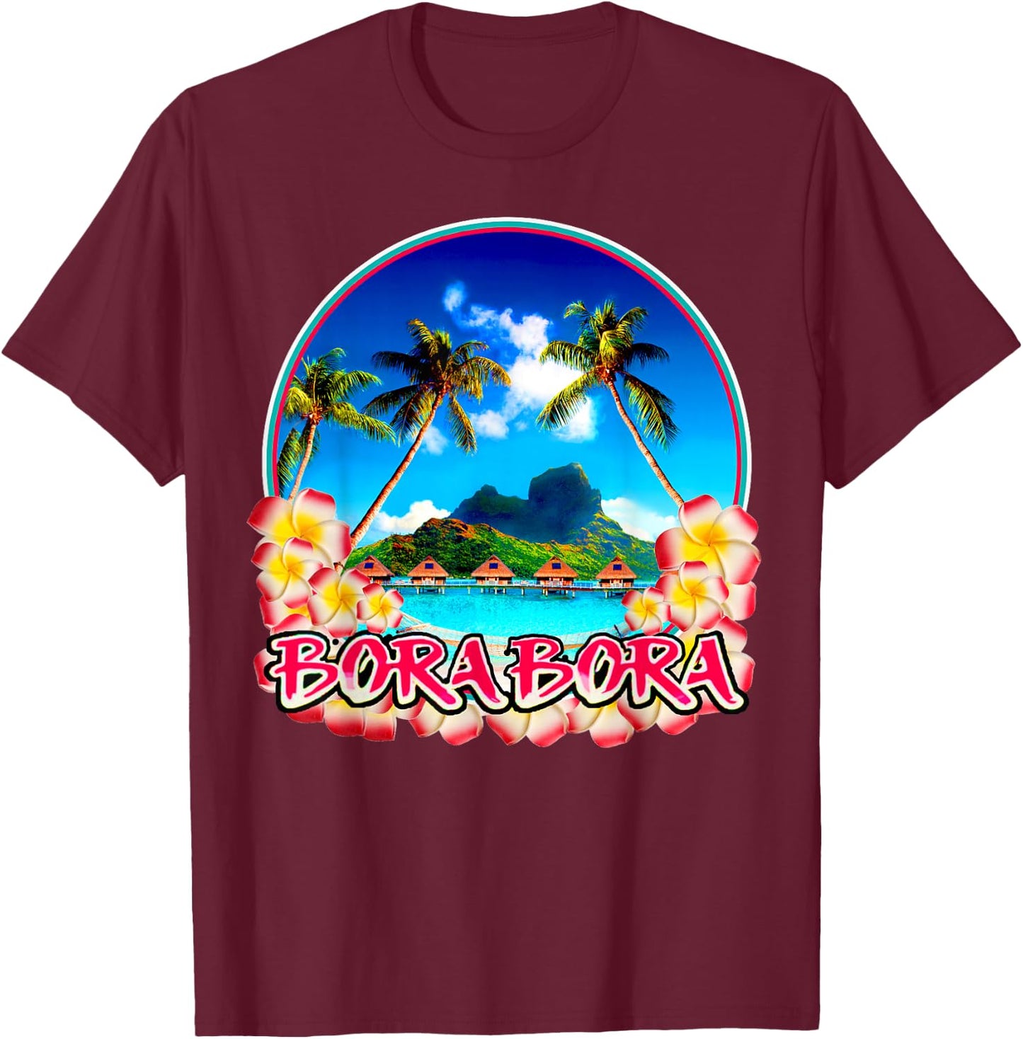 Bora Bora Polynesian Islands Polynesia South Pacific T-Shirt - T-Shirt | Maroon