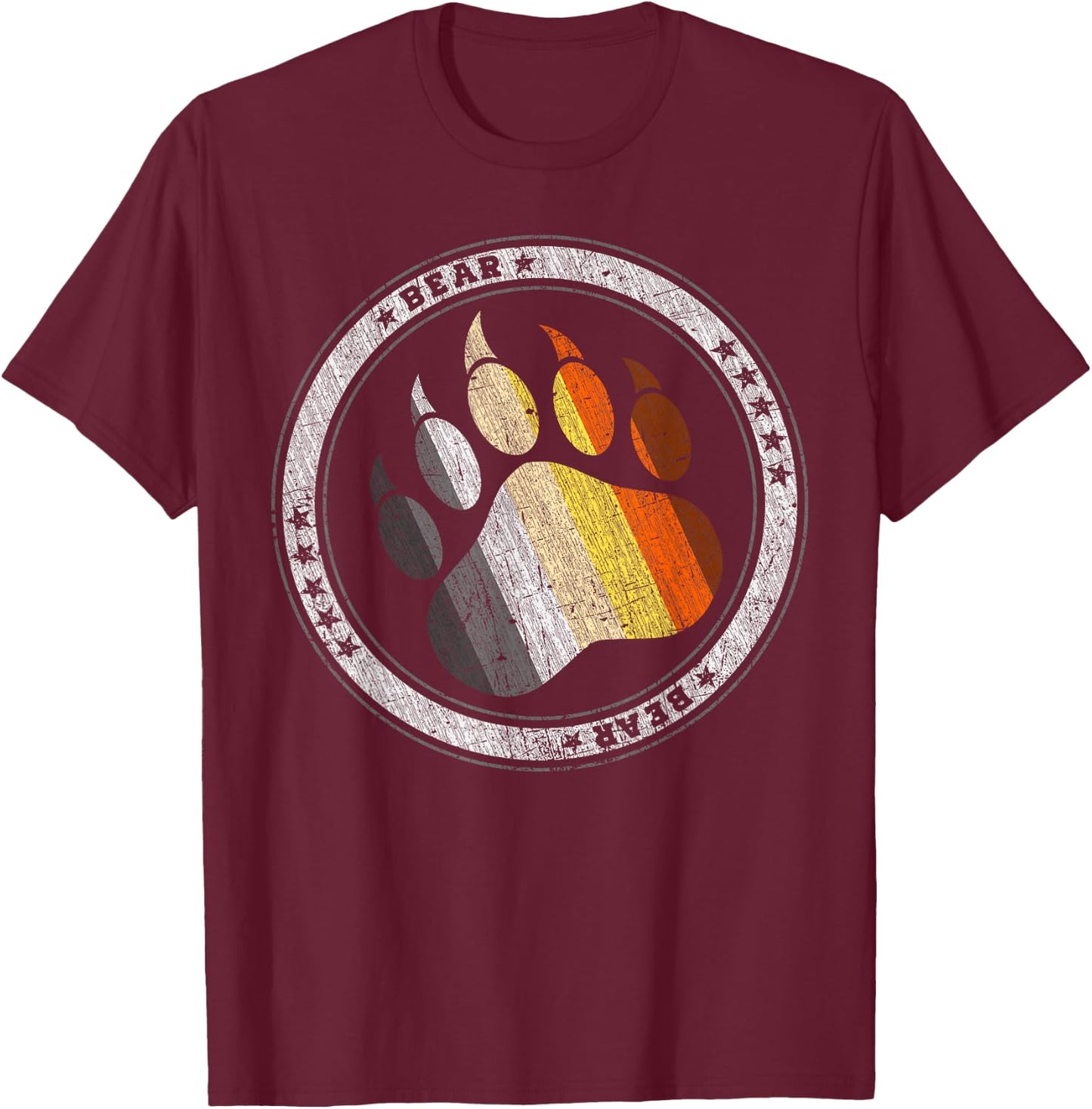 Bärentatze, Bear Community, Bär Gemeinschaft Gay Pride Bear T-Shirt - T-Shirt | Maroon