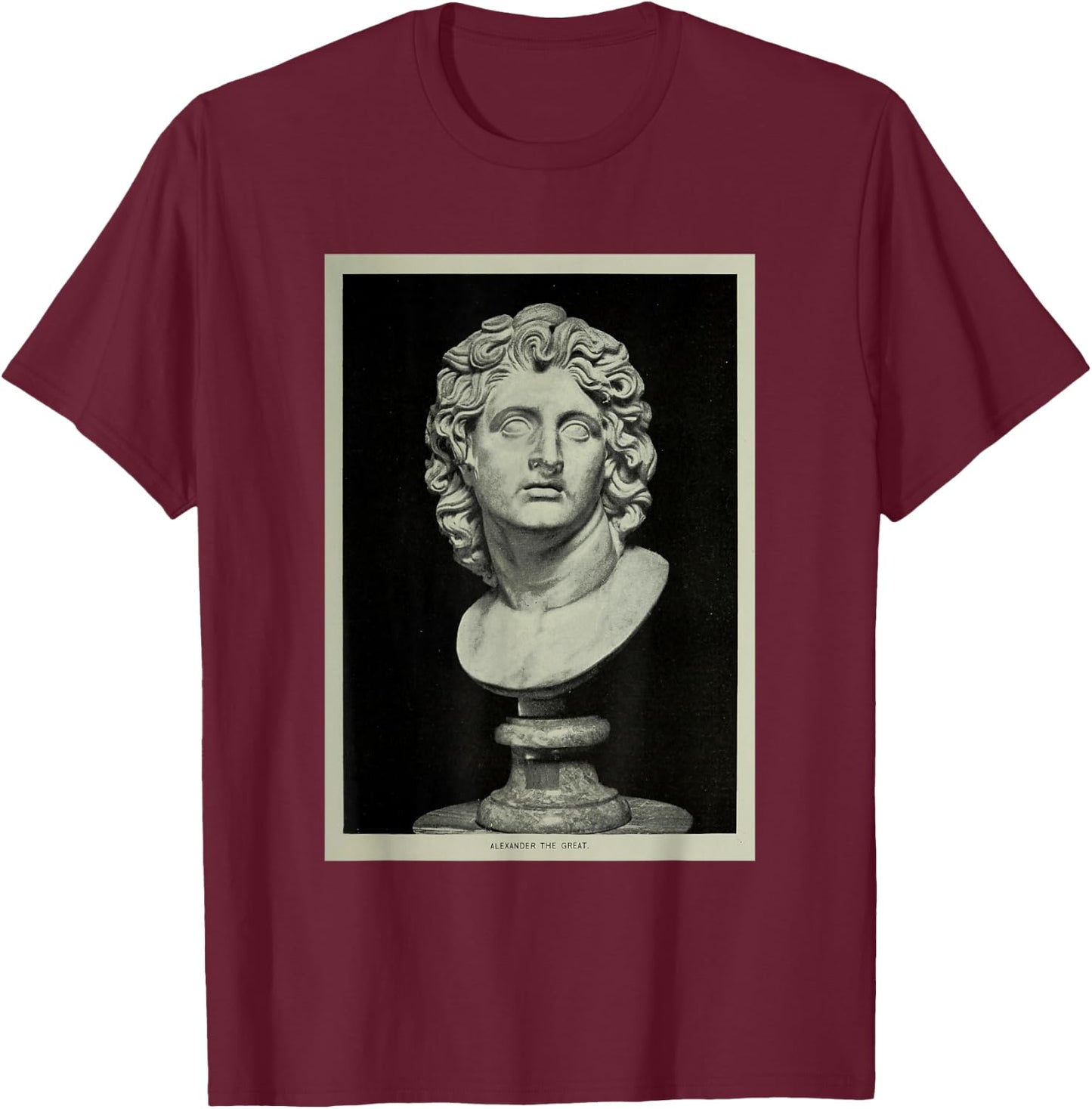 Alexander The Great Portrait Sculpture (1915) T-Shirt - T-Shirt | Maroon