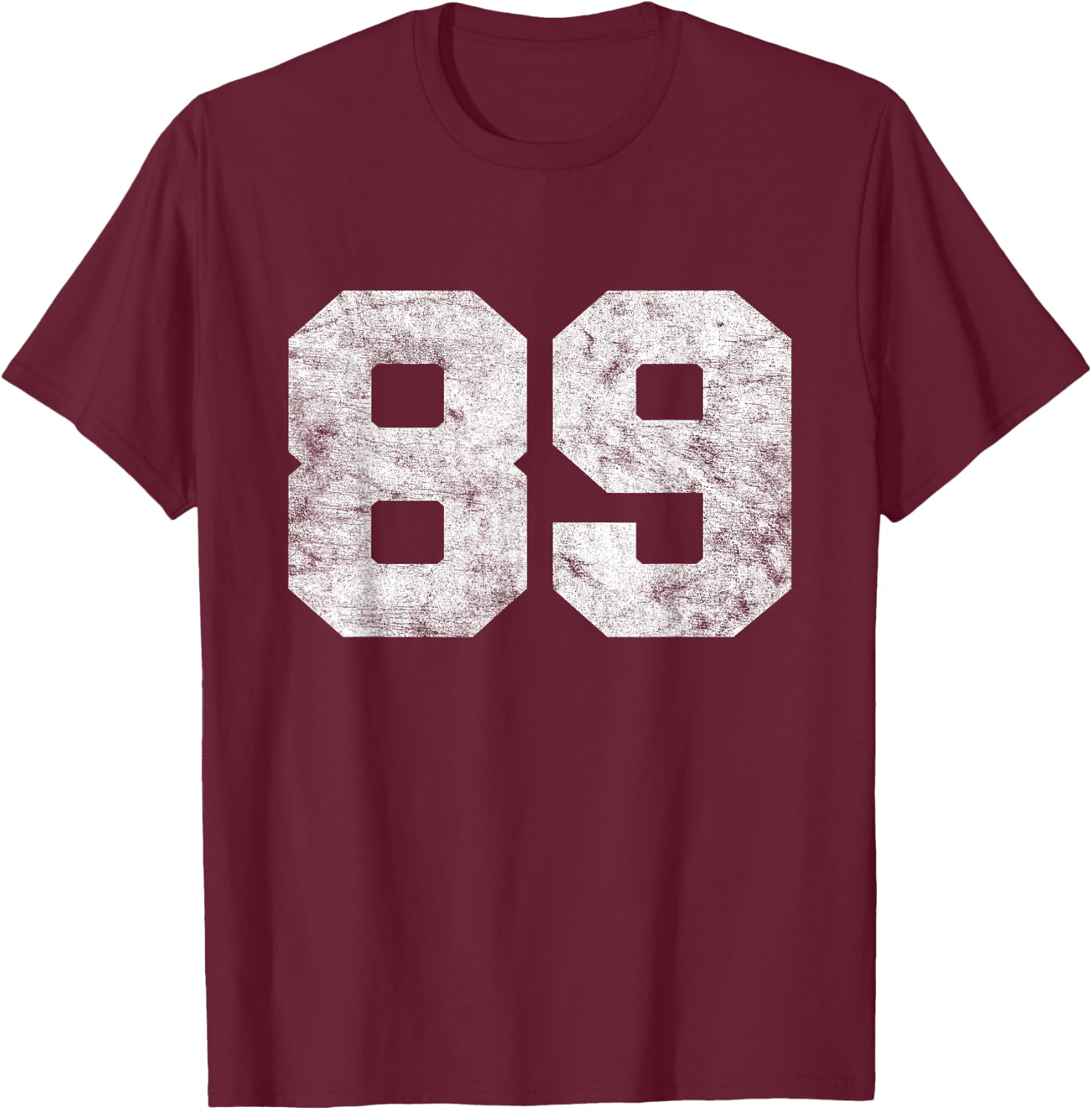 Vintage Lucky Number 89 Birthday Sports Player Team Athlete T-Shirt - T-Shirt | Maroon