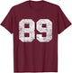 Vintage Lucky Number 89 Birthday Sports Player Team Athlete T-Shirt - T-Shirt | Maroon