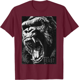 Wild Graffiti Gorilla King Animal Monkey Gorilla , black T-Shirt - T-Shirt | Maroon