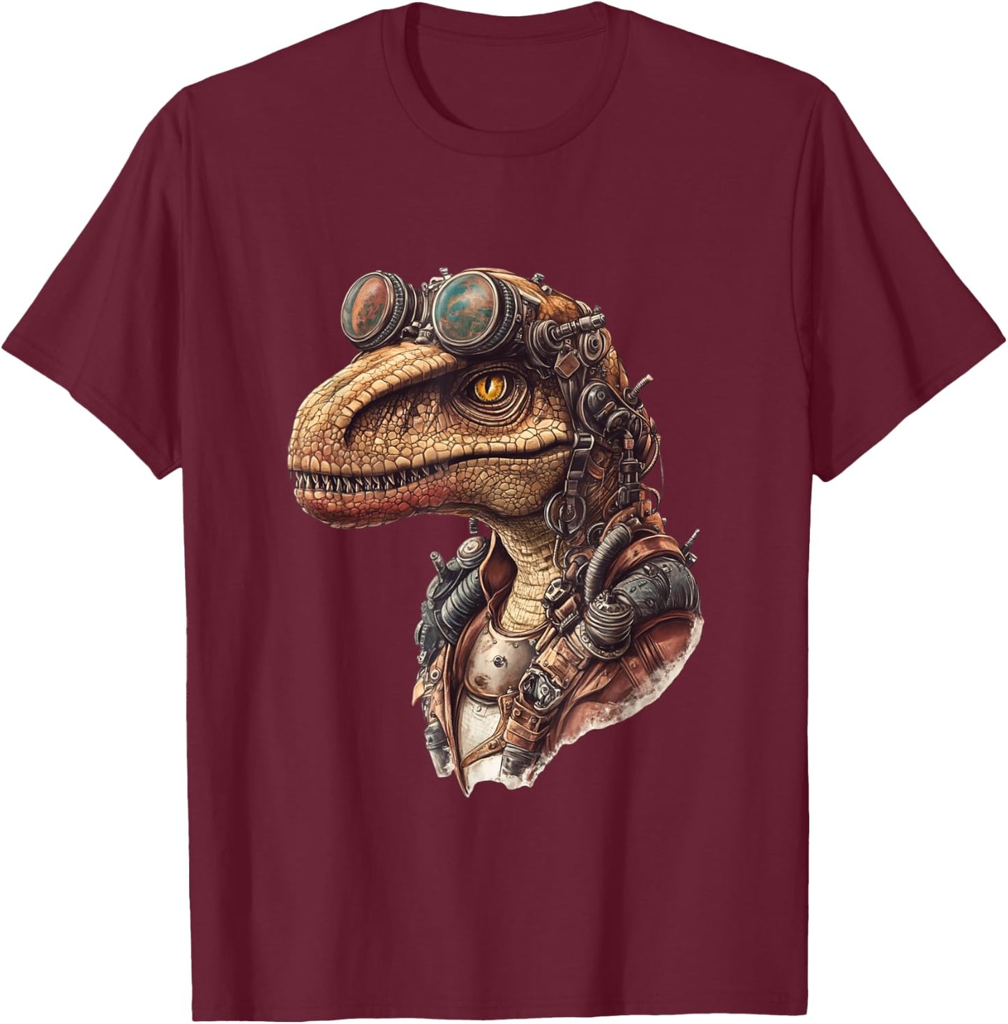 Microceratus Dinosaur Steampunk T-Shirt - T-Shirt | Maroon
