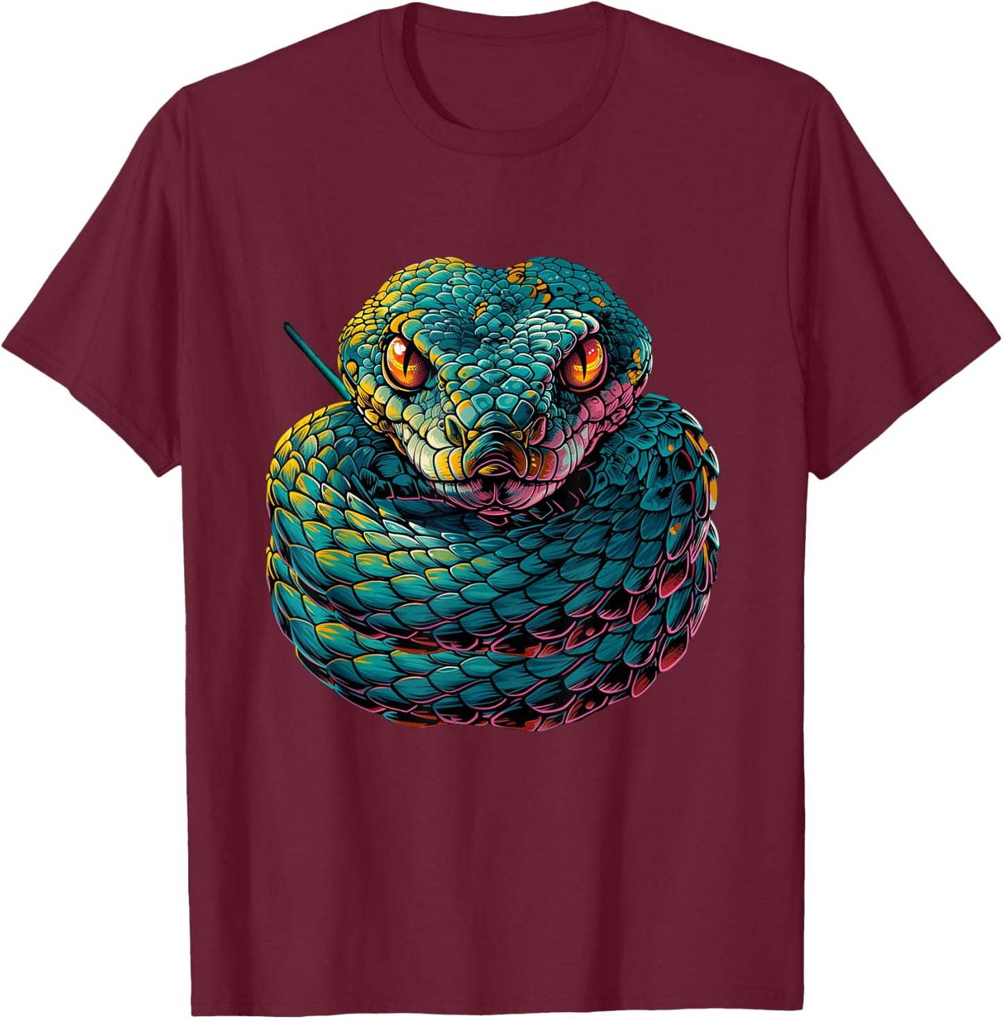 Pit Viper Snake T-Shirt - T-Shirt | Maroon
