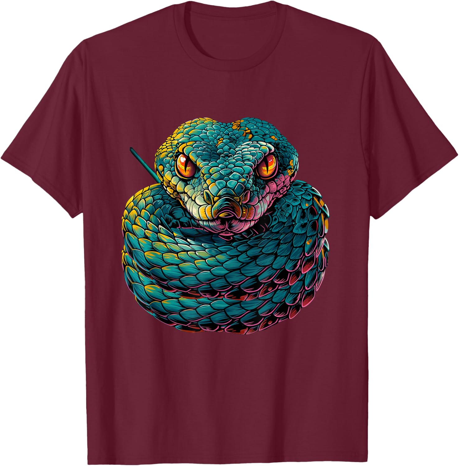 Pit Viper Snake T-Shirt - T-Shirt | Maroon